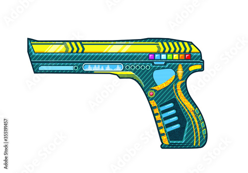 Space toy gun for the cartoon