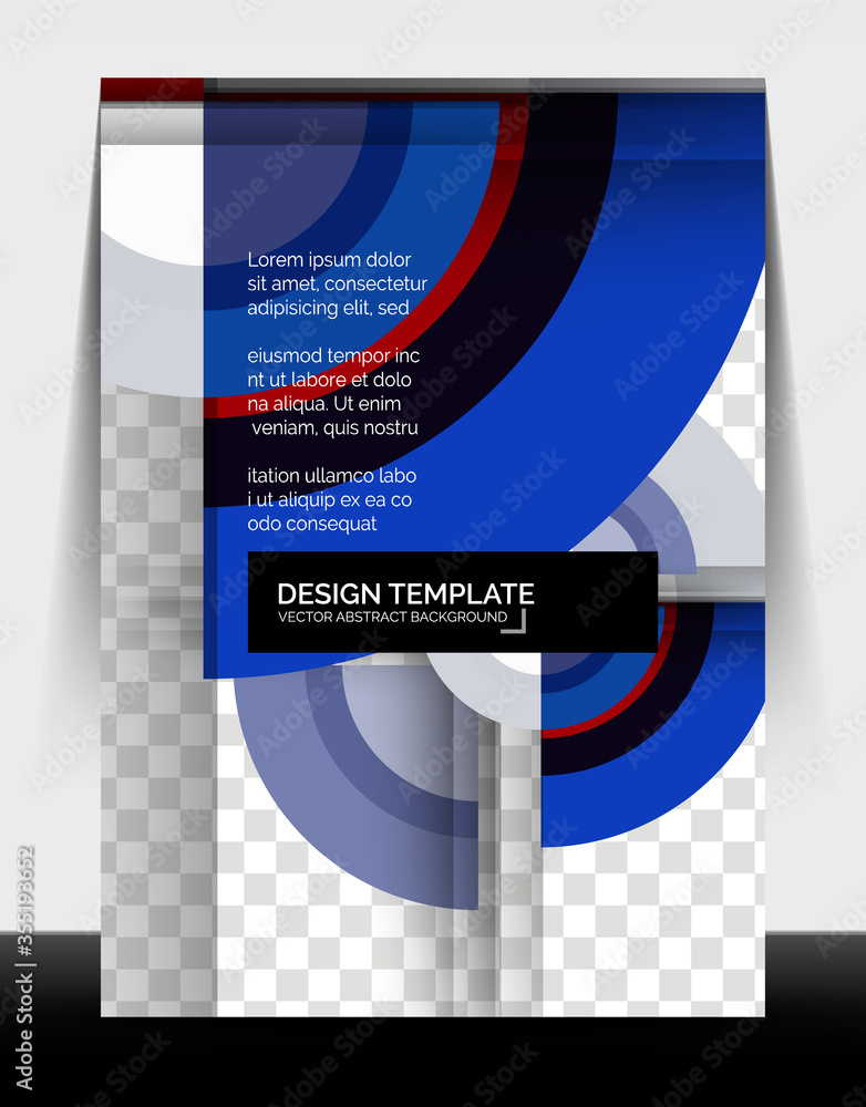 Obraz premium Circle design a4 flyer print template, annual report design