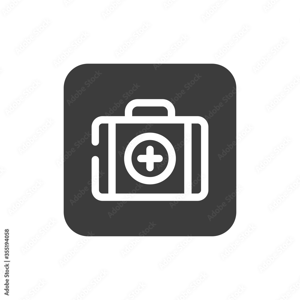 First-aid kit black glyph icon. Public navigation. Pictogram for web page, mobile app, promo. UI UX GUI design element. Editable stroke First-aid kit black glyph icon. Public navigation. Pictogram for web page, mobile app, promo. UI UX GUI design element. Editable stroke