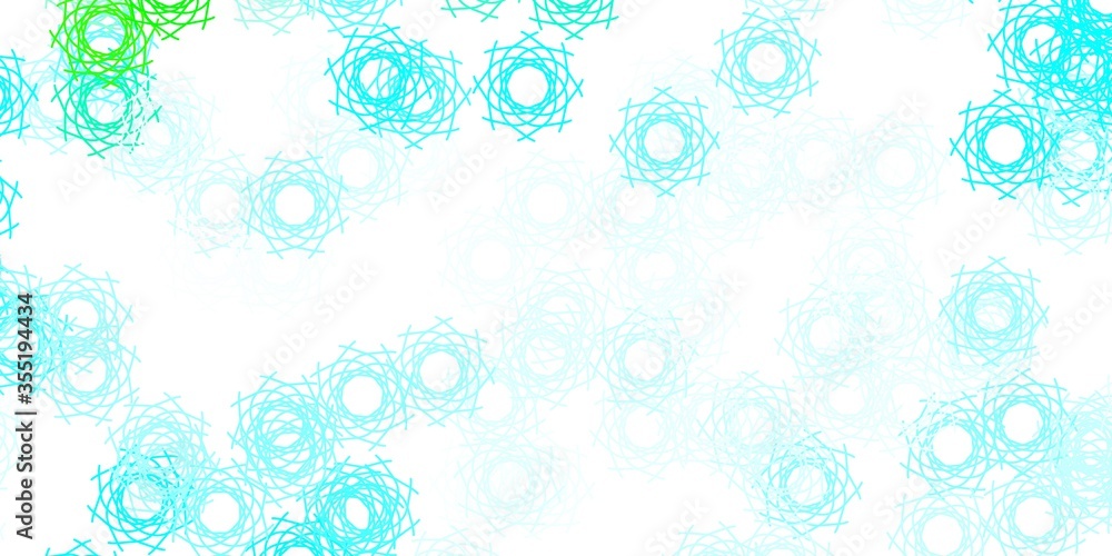 Light Blue, Green vector template with abstract forms.