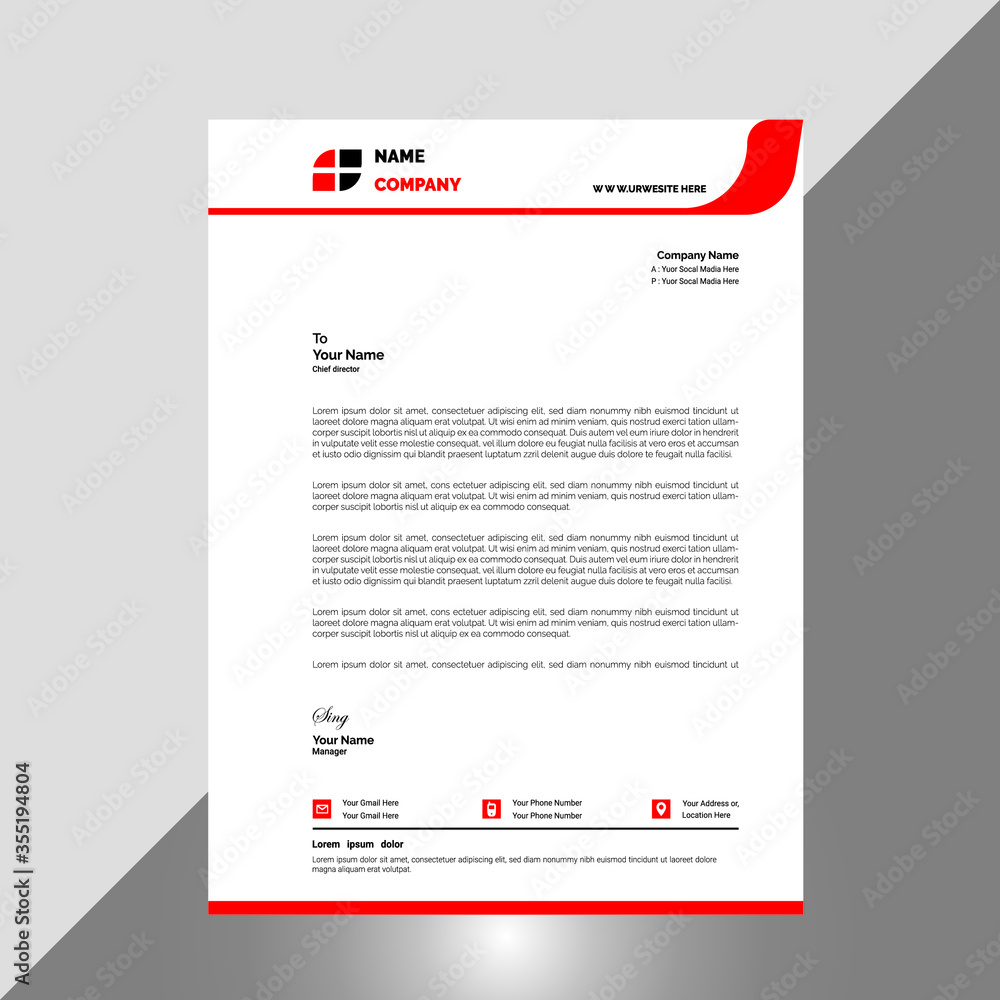 letterhead template design minimalist simple. letterhead template design minimalist simple.