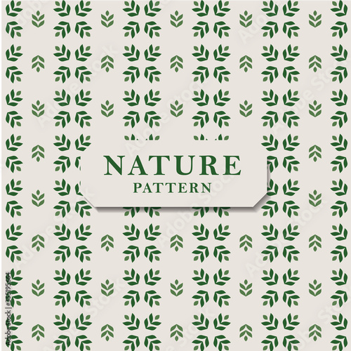 Seamless nature pattern with green leaves. Seamless vector texture. Leaves pattern perfect for wrapping paper and packaging design.
