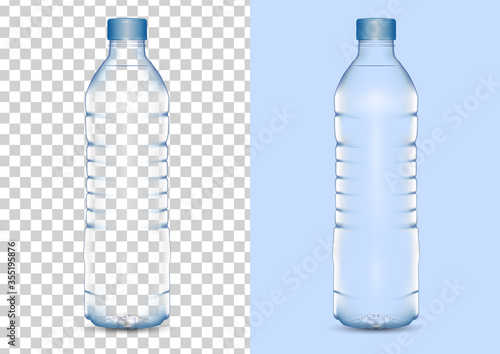 Realistic drinking water bottle vector illustration