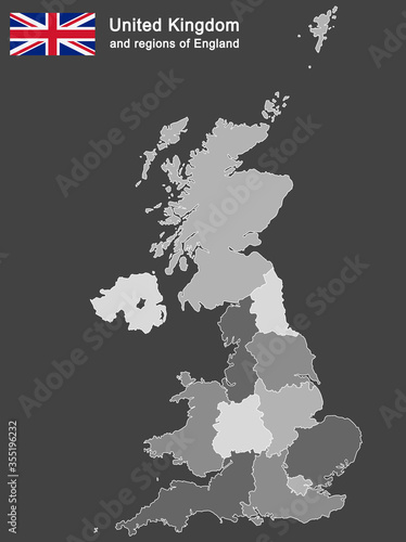United Kingdom and regions of England