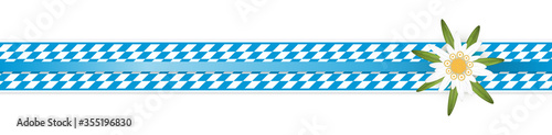 blue and white checkered Oktoberfest banners