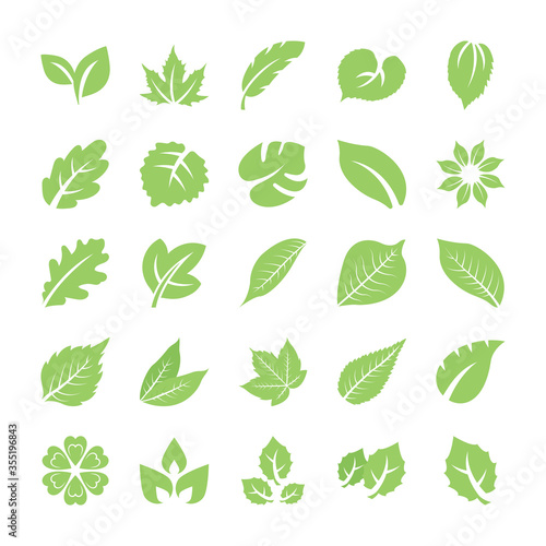 Leaf Flat Vector Icons 