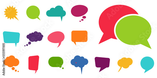 different speech bubbles collection