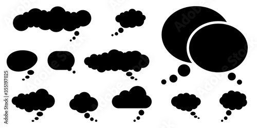 different thought bubbles collection