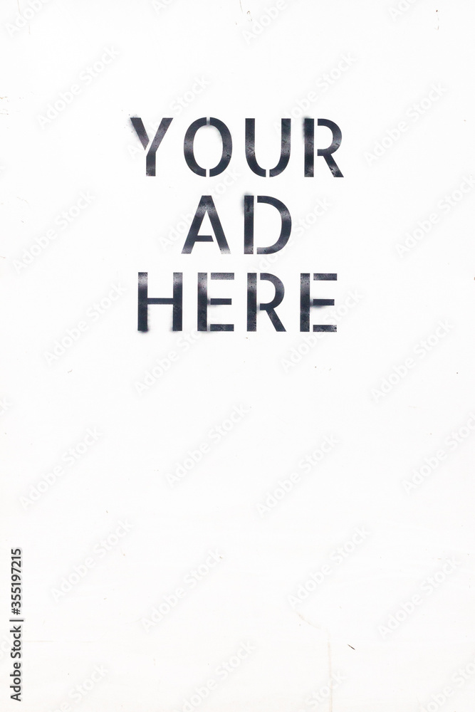 Your ad here! - obrazy, fototapety, plakaty 