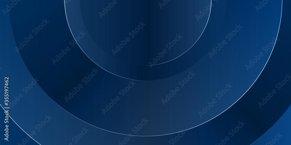 Obraz premium Blue circle abstract background. geometric illustration with gradient. background texture design for poster, banner, card and template. Vector illustration