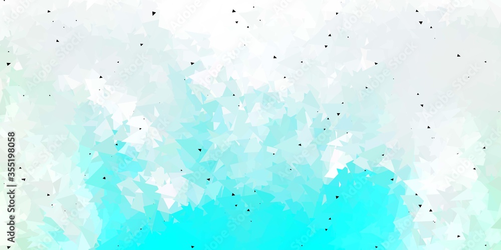 Light blue, green vector polygonal background.