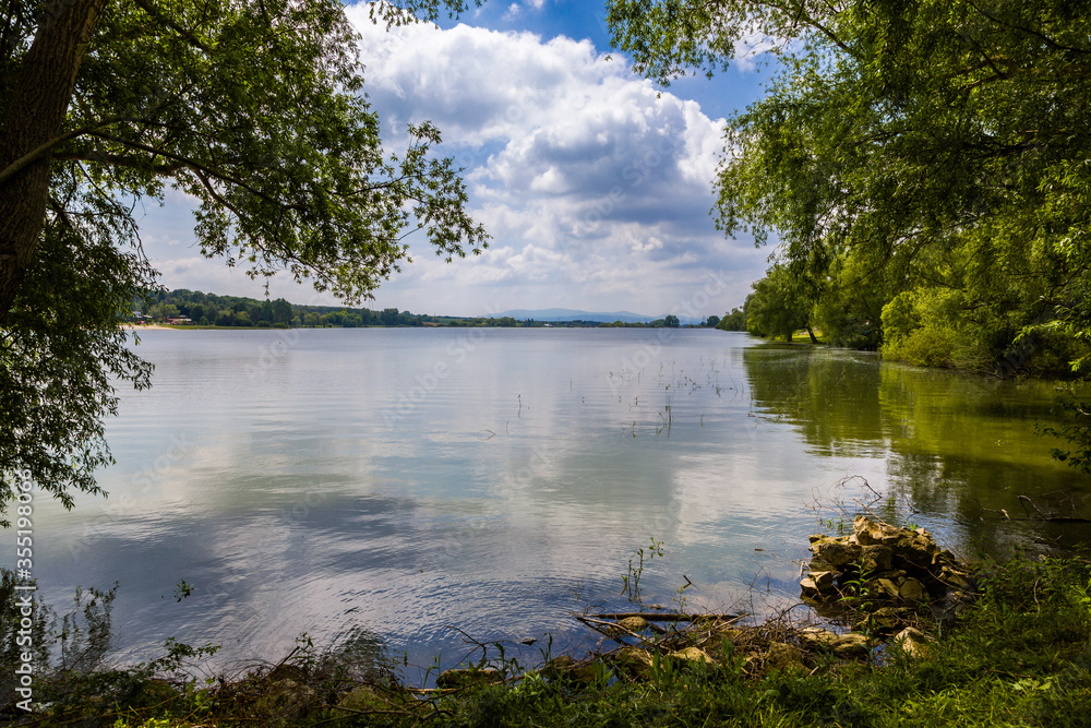 Fototapeta premium Kunov water reservoir near the small village of Kunov