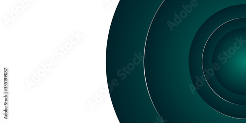 modern wahite and green design template for poster flyer brochure cover. Graphic design layout with triangle graphic elements and space for photo background 