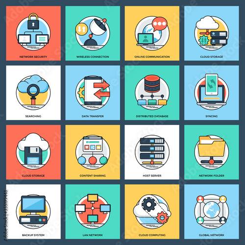 Internet And Networking Icon Vector 