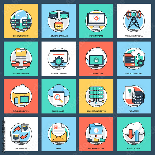 Icon Pack of Internet And Networking