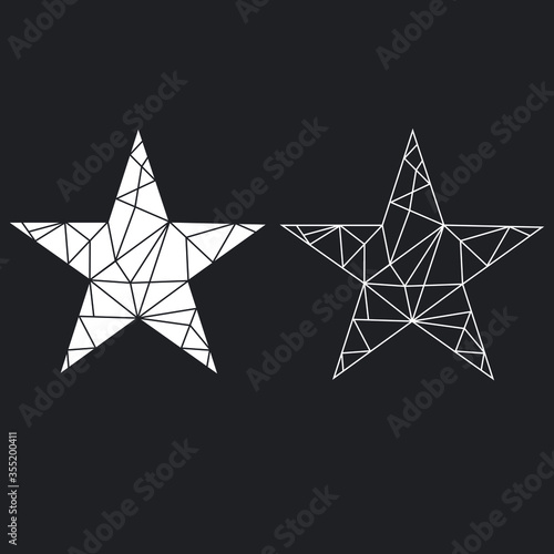 Vector abstract polygonal geometric abstract star