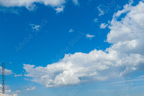 Blue sky with clouds closeup. Nature wallpaper. cloudscape background cloudscape