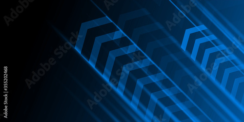 Abstract arrow speed blue black background. Design for presentation background