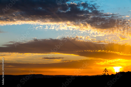 sunset in the clouds