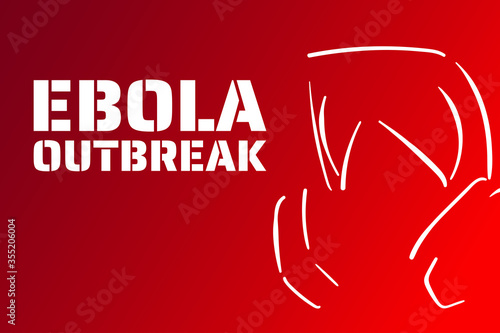 Ebola virus outbreak concept. Template for background, banner, poster with text inscription. Vector EPS10 illustration.
