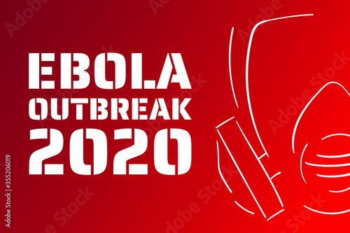 Ebola virus outbreak concept. Template for background, banner, poster with text inscription. Vector EPS10 illustration.
