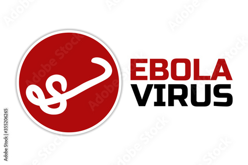 Ebola virus outbreak concept. Template for background, banner, poster with text inscription. Vector EPS10 illustration.