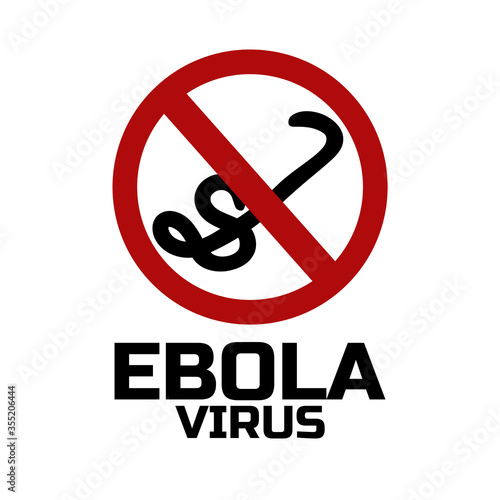 Ebola virus concept. Template for background, banner, poster. Vector EPS10 illustration.