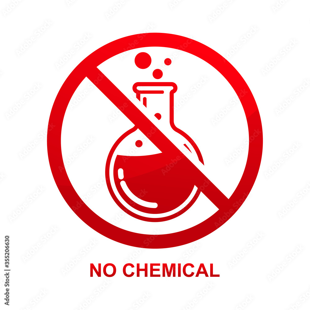 No chemical sign isolated vector on white background vector