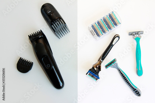 electric hair clipper and shaving machines with metal blades