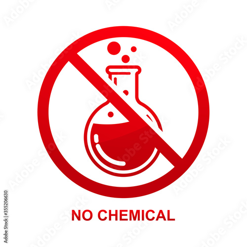 No chemical sign isolated vector on white background vector illustration.