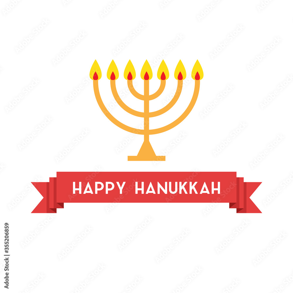 happy hanukkah flat icon, vector illustration happy hanukkah flat icon, vector illustration