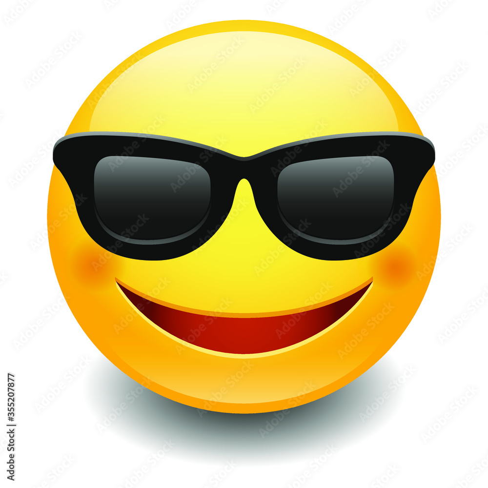 Emoji Sunglasses Smiley. Face Vector Design Art. Emoticon Head Symbol. Emoji Sunglasses Smiley. Face Vector Design Art. Emoticon Head Symbol.