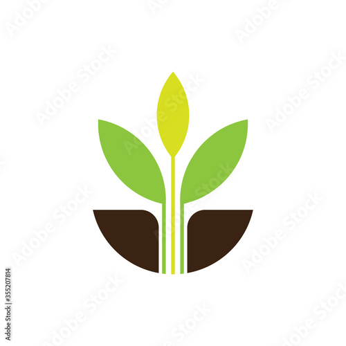 Grow Up Tree logo design vector