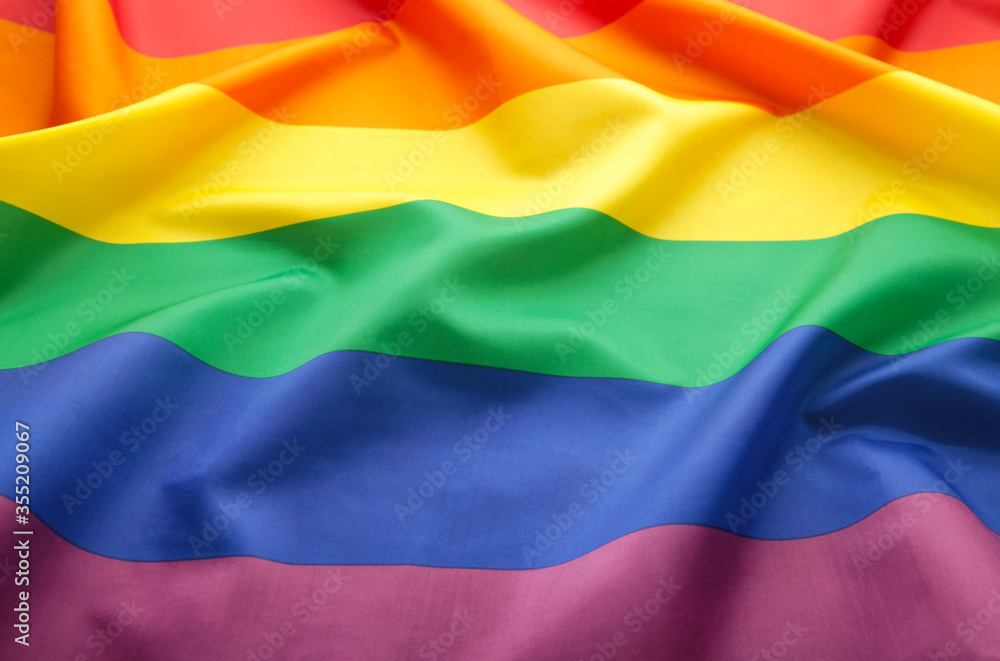 A rainbow flag background with copy space A rainbow flag background with copy space
