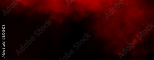 Panoramic red fog mist texture overlays. Abstract smoke isolated background for effect, text or copyspace . Stock illustration.