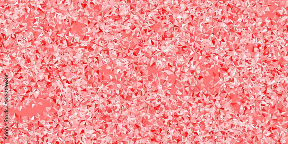 Light Red vector template with ice snowflakes. Light Red vector template with ice snowflakes.