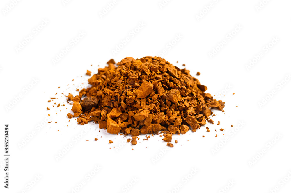 chaga mushroom. a pile of small pieces natural wild birch fungus chaga isolated on white background chaga mushroom. a pile of small pieces natural wild birch fungus chaga isolated on white background