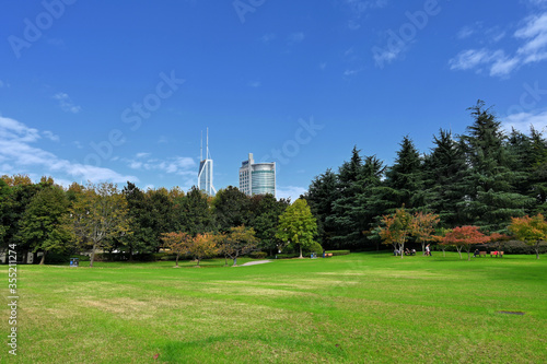 The City Park in downtown Shanghai, China