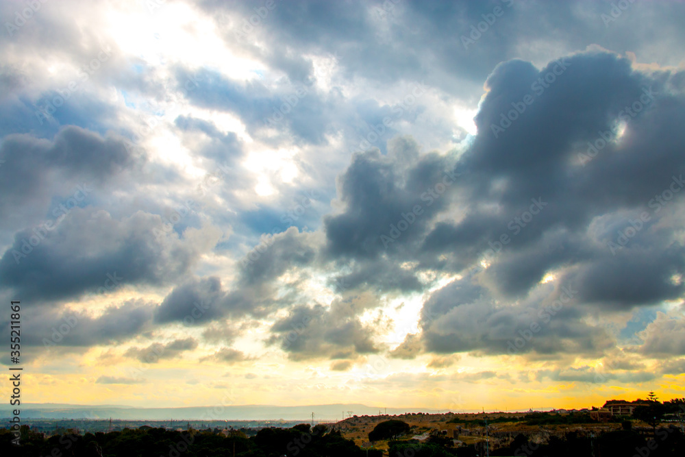 sunset in the clouds