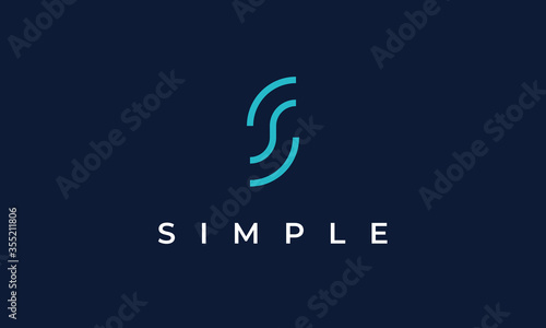Simple Letter S Logo Symbol Design Template Synergy Lines Elegant and Luxury Fashion Style