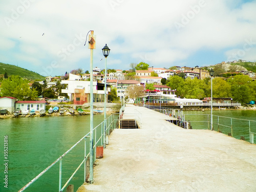 Coastal area in city of Balchik, Dobrich province, Bulgaria. photo