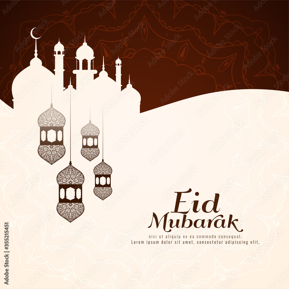 Decorative Eid Mubarak islamic background Decorative Eid Mubarak islamic background
