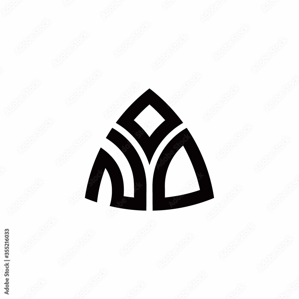 ND monogram logo with modern triangle style design template ND monogram logo with modern triangle style design template