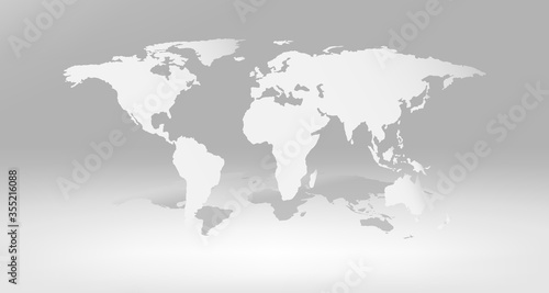 Vector World Map Idea Icon On a gray background