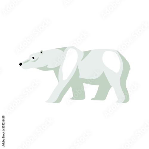 Polar bear  wild animal  vector illustration