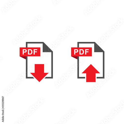 PDF file icon vector design template