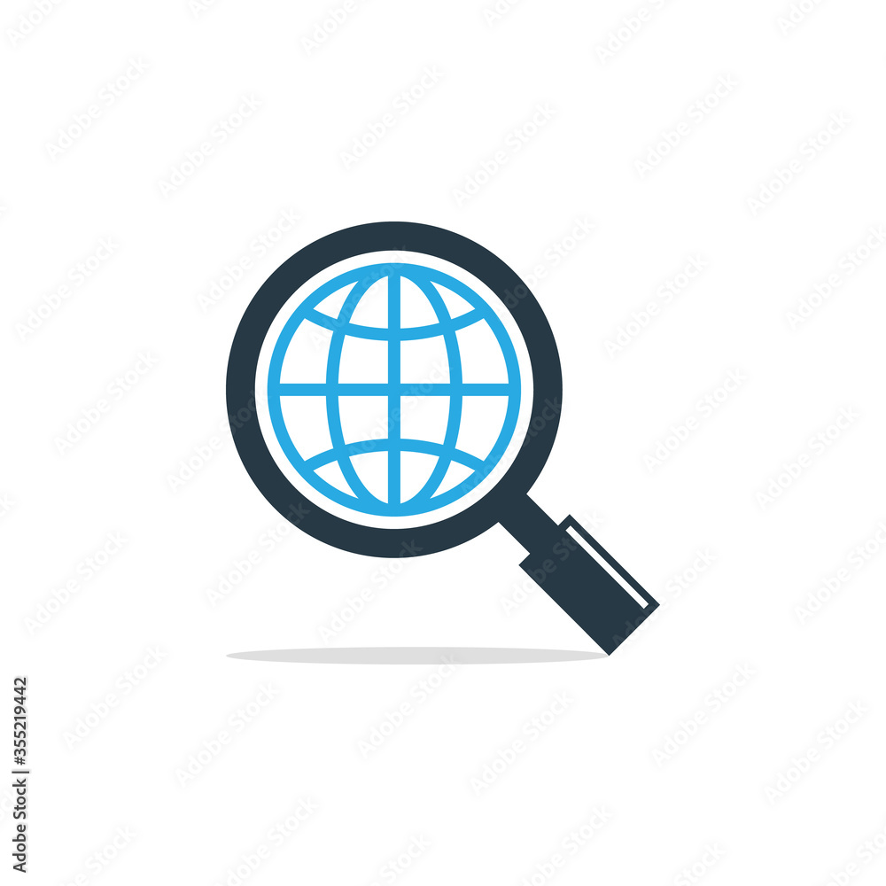 Magnifying glass icon vector design template. Magnifying glass icon vector design template.