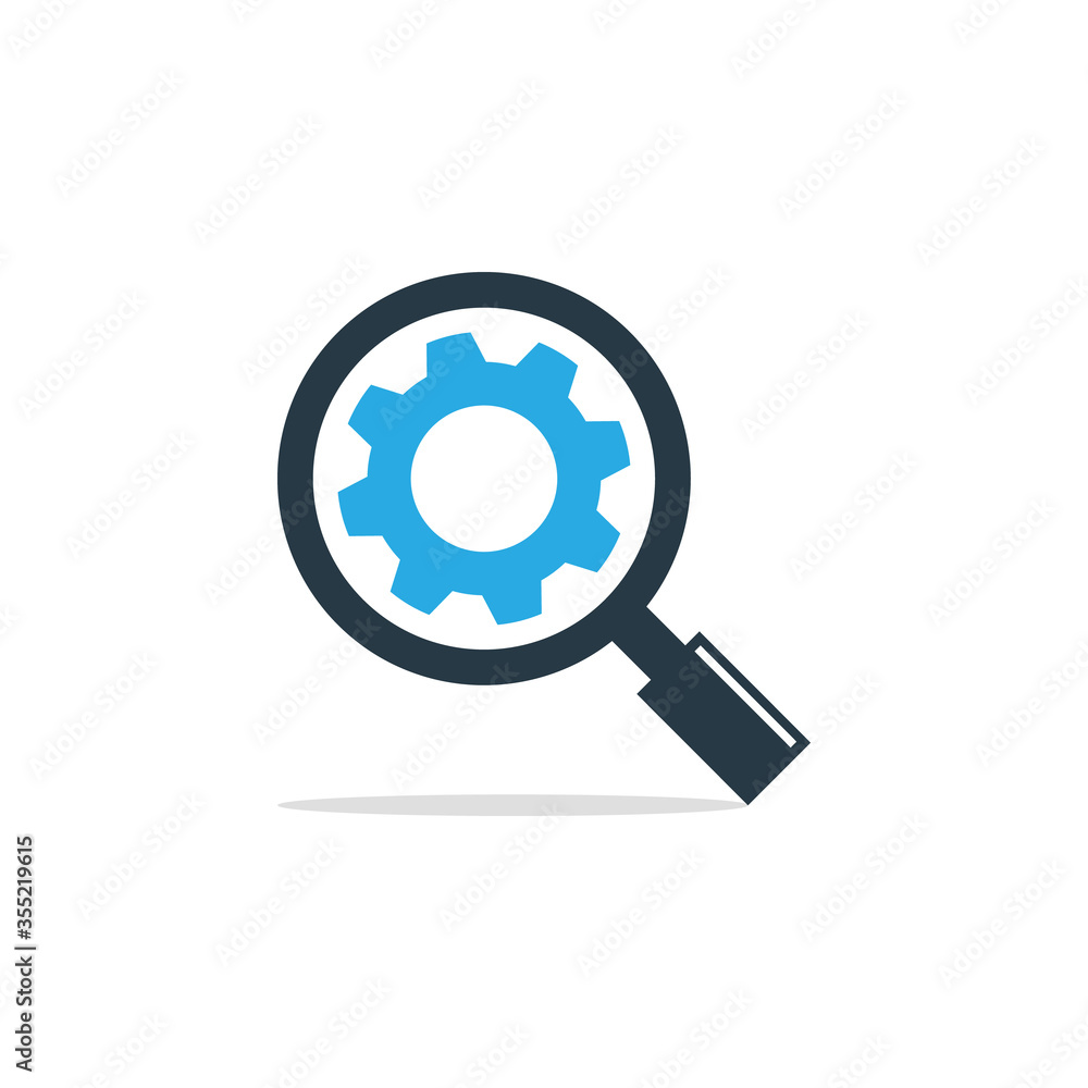 Magnifying glass icon vector design template. Magnifying glass icon vector design template.