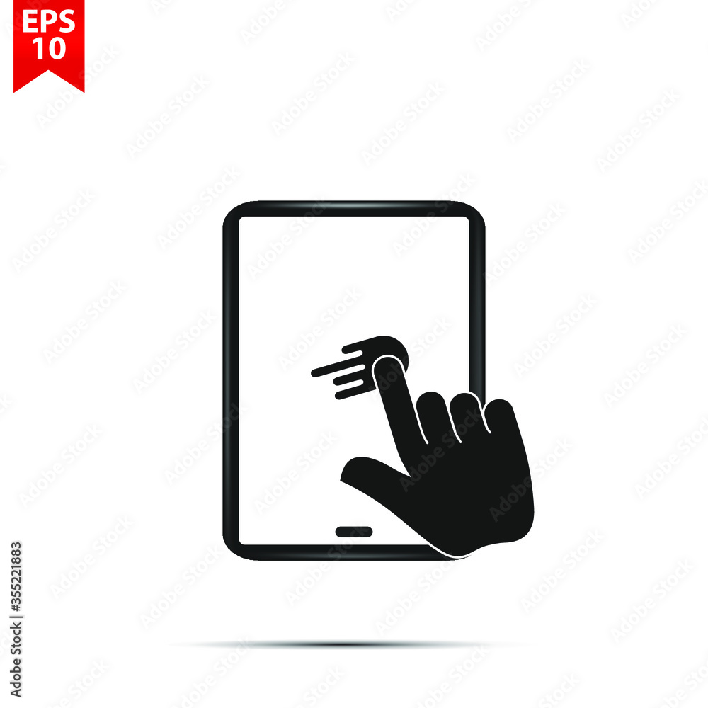 Hand Touch icon vector. Touch icon vector Hand Touch icon vector. Touch icon vector