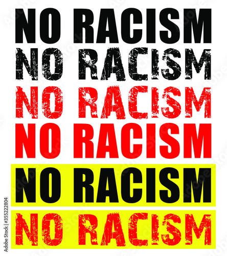 No racism isolated vector icon collection. Black lives matter protest in USA America